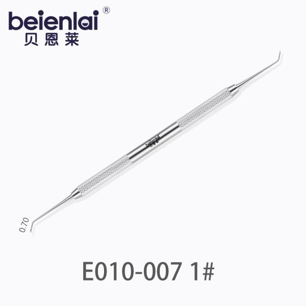 Benlai Dental Excavator E010-007 SXS 1#, Double End, φ6.5 Solid Round Handle